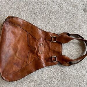 Elegant Brown Leather Tote Bag